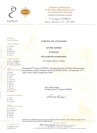 Igazolás hajátültetési kurzus vezetéséről 9. ESPRAS kongresszus Róma 2001